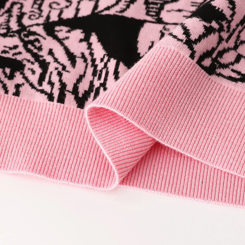2020 Spring Runway Sweaters Jacquard Florals Loose Knitted Top Cartoon Tiger O-neck Pullovers High Street Lady's Jumper Clothes
2020 Spring Runway Sweaters Jacquard Florals Loose Knitted Top Cartoon Tiger O-neck Pullovers High Street Lady's Jumper Clothes