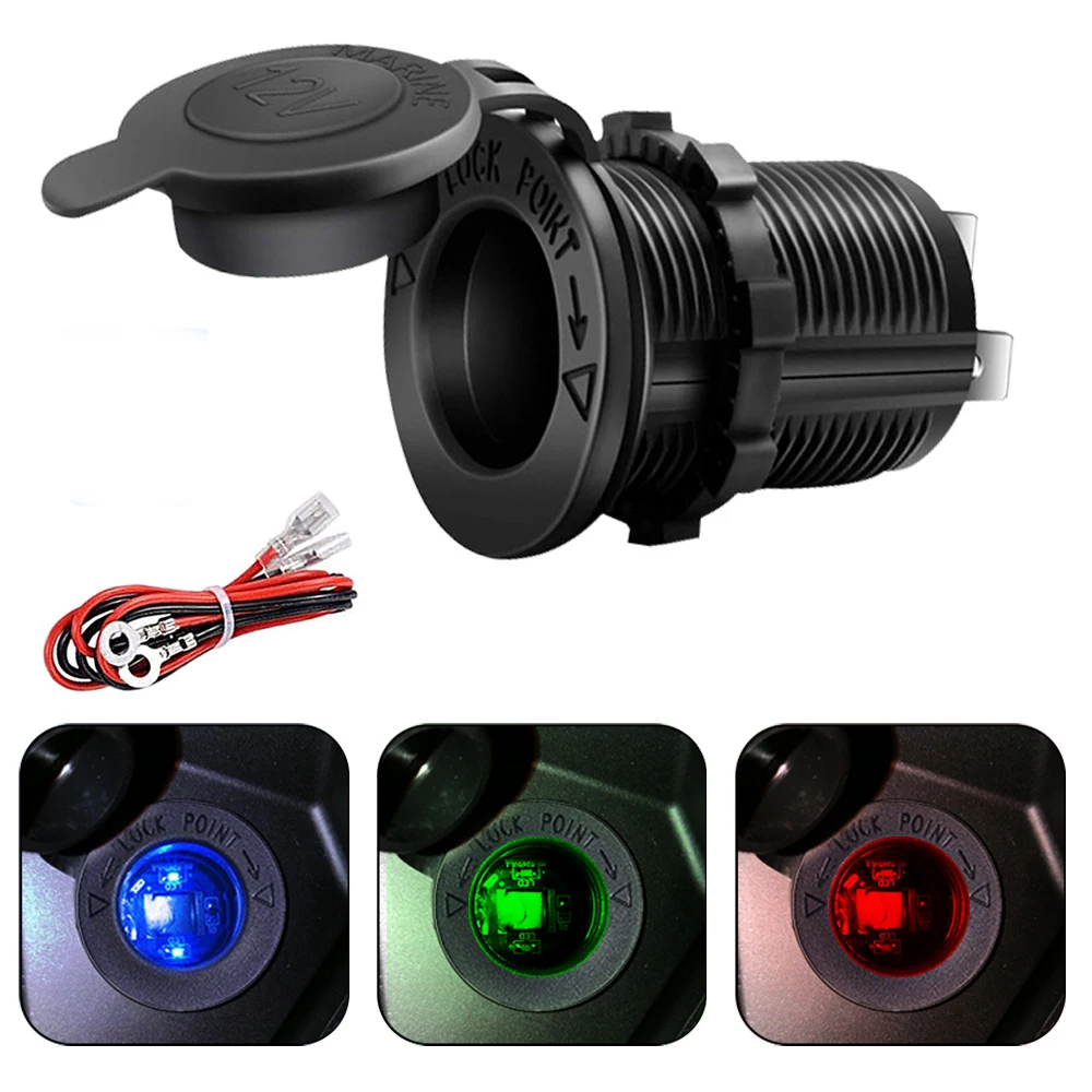 Car Cigarette Lighter Socket 12V 24V Waterproof Plug Power Outlet Adapter for Marine Boat Motorcycle Truck RV ATV with Wire D5
Car Cigarette Lighter Socket 12V 24V Waterproof Plug Power Outlet Adapter for Marine Boat Motorcycle Truck RV ATV with Wire D5