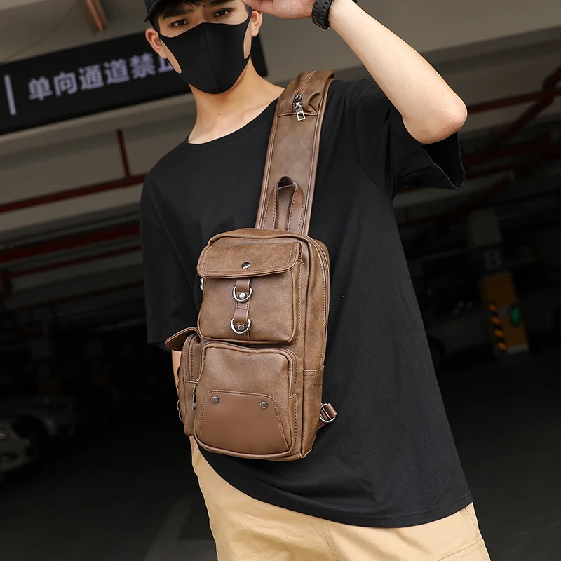 Casual Crossbody Side Bag Men Multifunctional Chest Fashion Leather Bag Vintage Small Designer Bandolera Hombre Men Bags AE50ND
Casual Crossbody Side Bag Men Multifunctional Chest Fashion Leather Bag Vintage Small Designer Bandolera Hombre Men Bags AE50ND