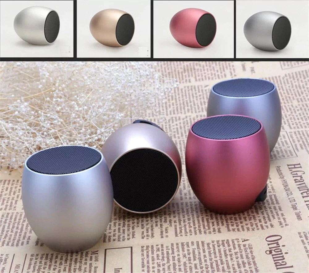 Mini Metal Eggs Wireless Bluetooth Speakers Steel Guns Outdoor Subwoofer Handsfree Calls Small Sound Box 3D Stereo Music
Mini Metal Eggs Wireless Bluetooth Speakers Steel Guns Outdoor Subwoofer Handsfree Calls Small Sound Box 3D Stereo Music