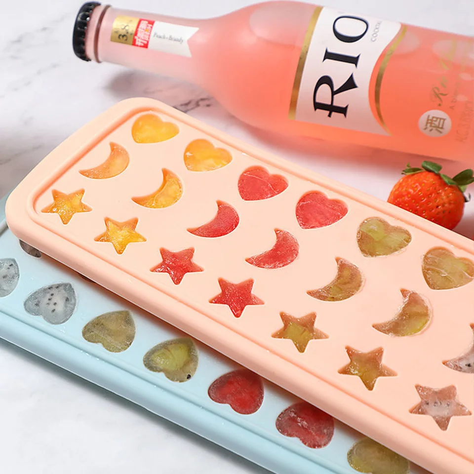 24 grid food silicone star moon love mold with lid DIY jelly chocolate pudding mold popsicle mold ice cream mold
24 grid food silicone star moon love mold with lid DIY jelly chocolate pudding mold popsicle mold ice cream mold
