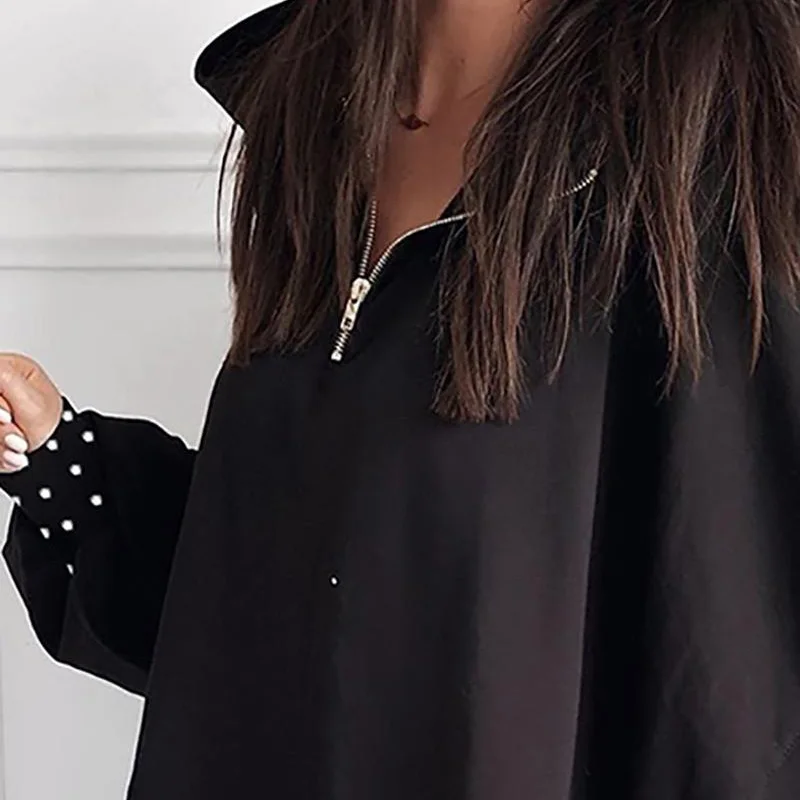2021 Autumn Winter Beading Hoodie Sweatshirt Women Zipper Stand Collar Long Top Pullover New Casual Long Sleeve Solid Sweatshirt
2021 Autumn Winter Beading Hoodie Sweatshirt Women Zipper Stand Collar Long Top Pullover New Casual Long Sleeve Solid Sweatshirt