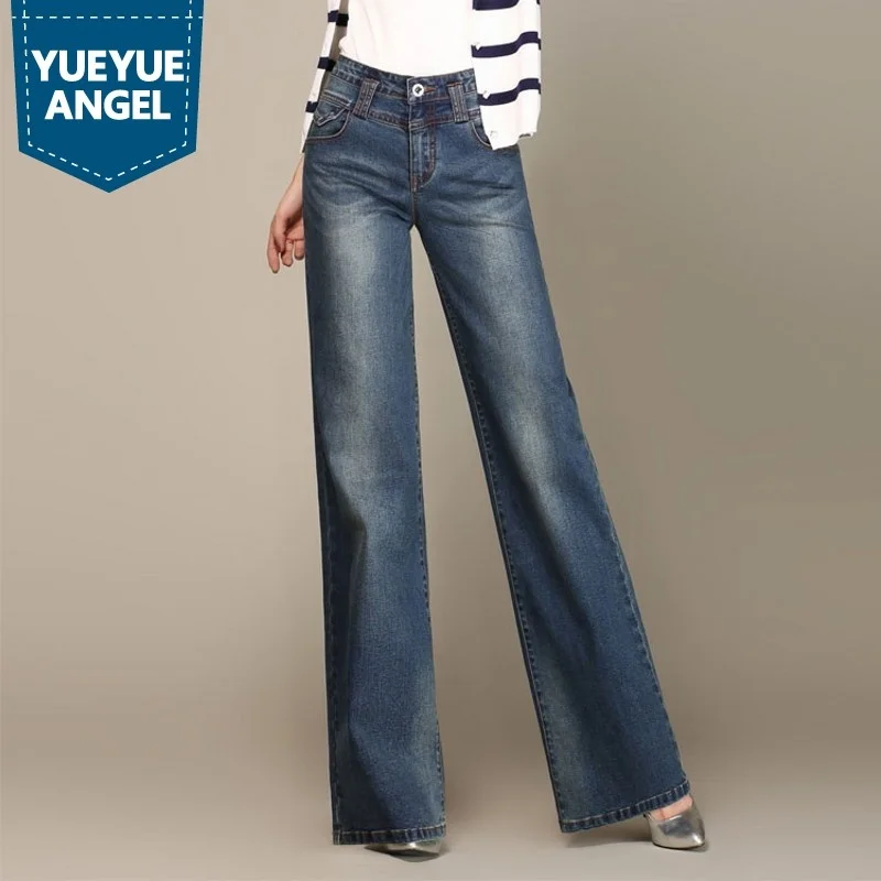 Autumn Chic Denim Wide Leg Pants Full Length High Waist Loose Fit Womens Jeans Plus Size Sexy Flare Pants Retro Pantalon Femme
Autumn Chic Denim Wide Leg Pants Full Length High Waist Loose Fit Womens Jeans Plus Size Sexy Flare Pants Retro Pantalon Femme