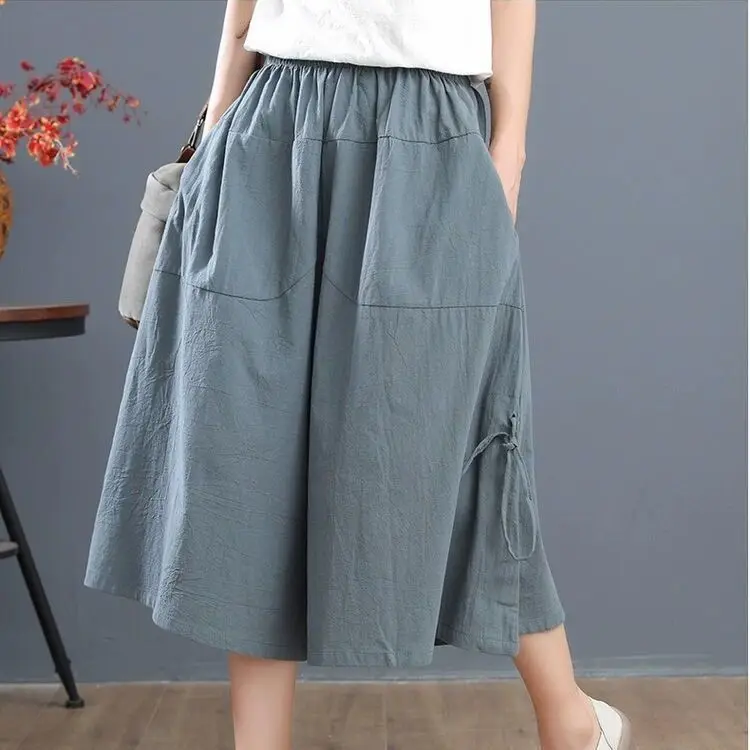 Women's Pants Large Size 200 kg summer baggy pants wide leg pants elastic waist women's skirt Pants Capris Chiffon pants2021 
Women's Pants Large Size 200 kg summer baggy pants wide leg pants elastic waist women's skirt Pants Capris Chiffon pants2021