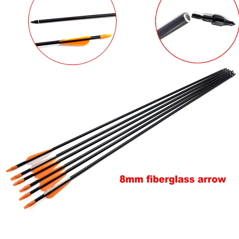 6PCS 8mm Fiberglass Arrow with Arrow Tube High Quality 31 Inch Practice Arrow for Recurve Bow Traditional Bow Outdoor Hunting
6PCS 8mm Fiberglass Arrow with Arrow Tube High Quality 31 Inch Practice Arrow for Recurve Bow Traditional Bow Outdoor Hunting