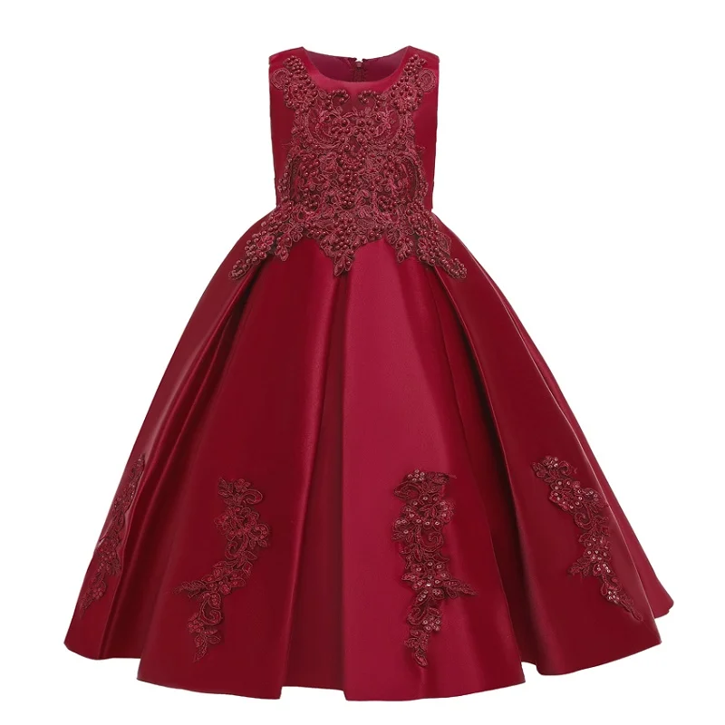 Girls Sleeveless One-Piece Dress Handmade Beaded Evening Clothes Performance Banquet Princess Skirt
Girls Sleeveless One-Piece Dress Handmade Beaded Evening Clothes Performance Banquet Princess Skirt