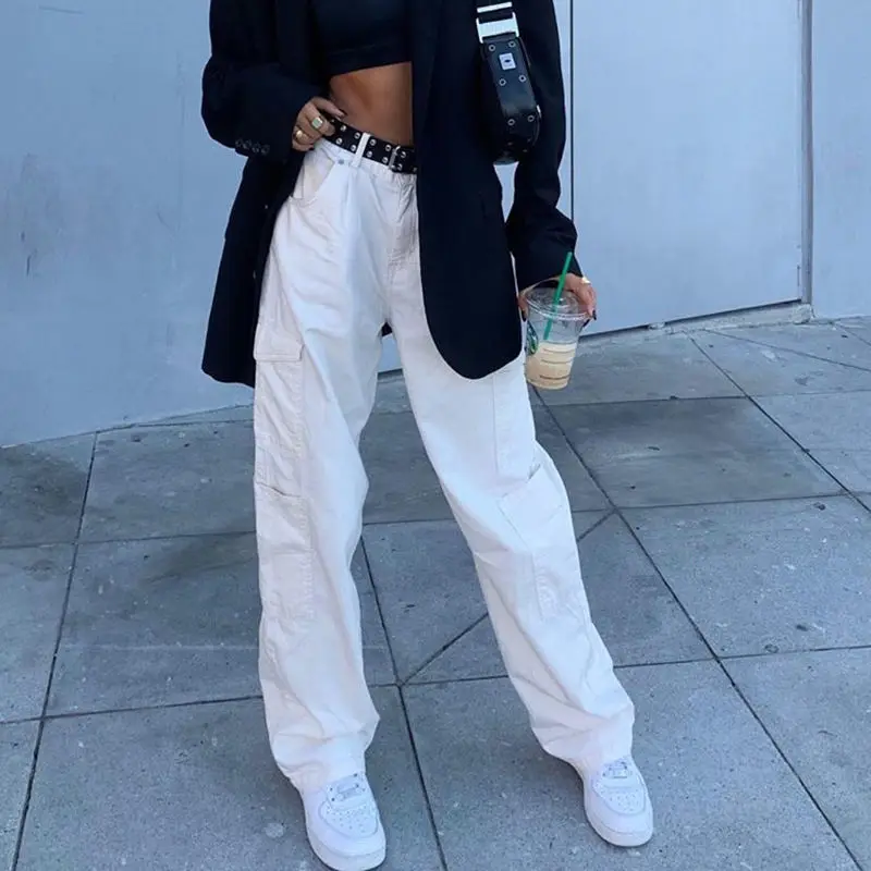 Fashion Streetwear Women Jeans Pocket High Waist Jeans Korean Casual Straight Harajuku Denim Pants Baggy New Cargo Pants
Fashion Streetwear Women Jeans Pocket High Waist Jeans Korean Casual Straight Harajuku Denim Pants Baggy New Cargo Pants