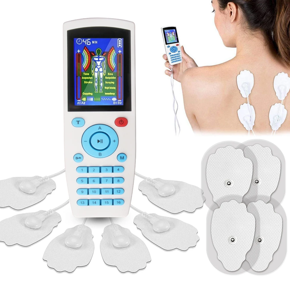 

16 Modes Electroestimulador TENS Machine Acupuncture EMS Unit Pulse Muscle Stimulator Physiotherapy Body Massager Eletric Body