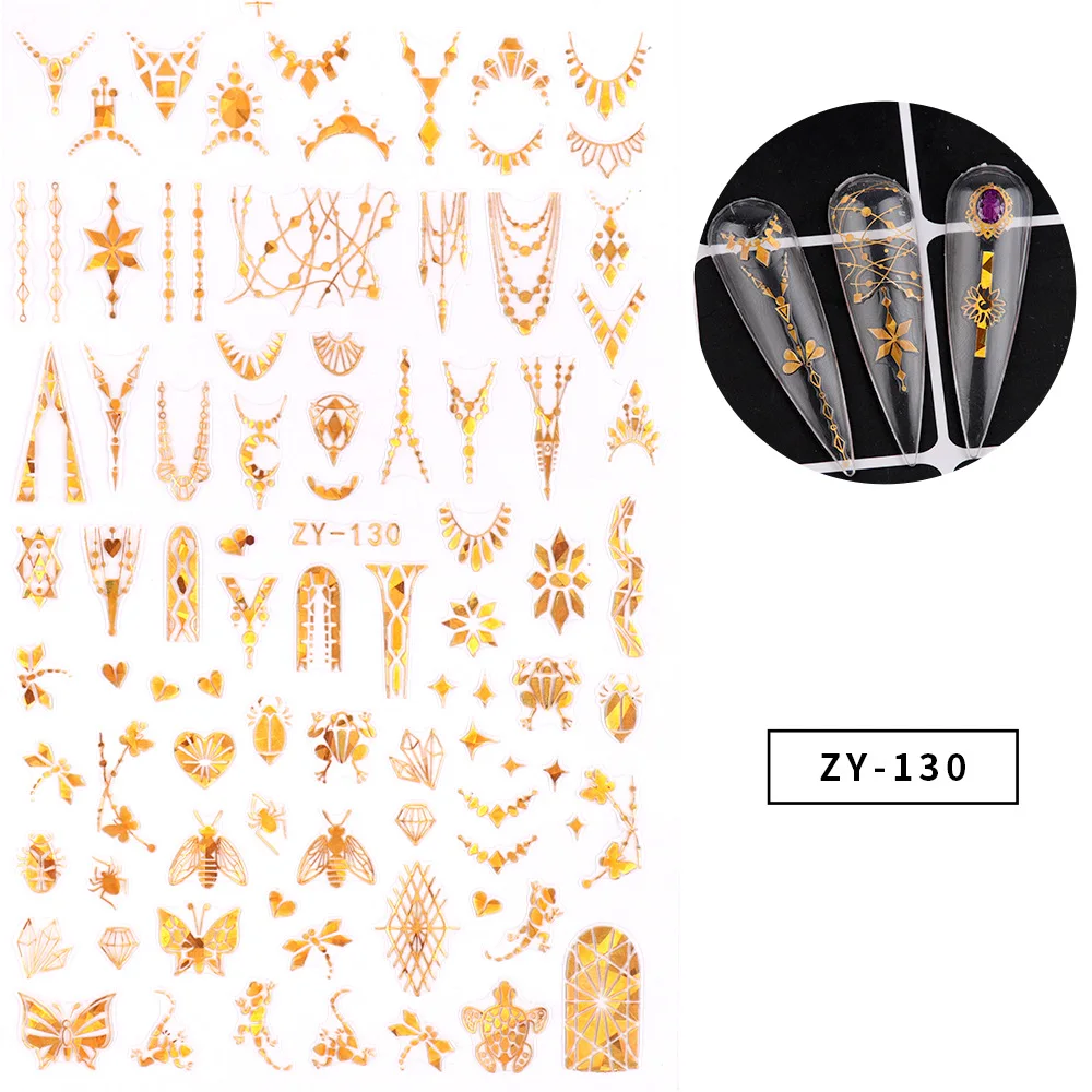 10PCS 3D Luxury Golden Metal Geometry Nail Art Sticker Floral Nail Art Slider Nail Decoration Decal
10PCS 3D Luxury Golden Metal Geometry Nail Art Sticker Floral Nail Art Slider Nail Decoration Decal