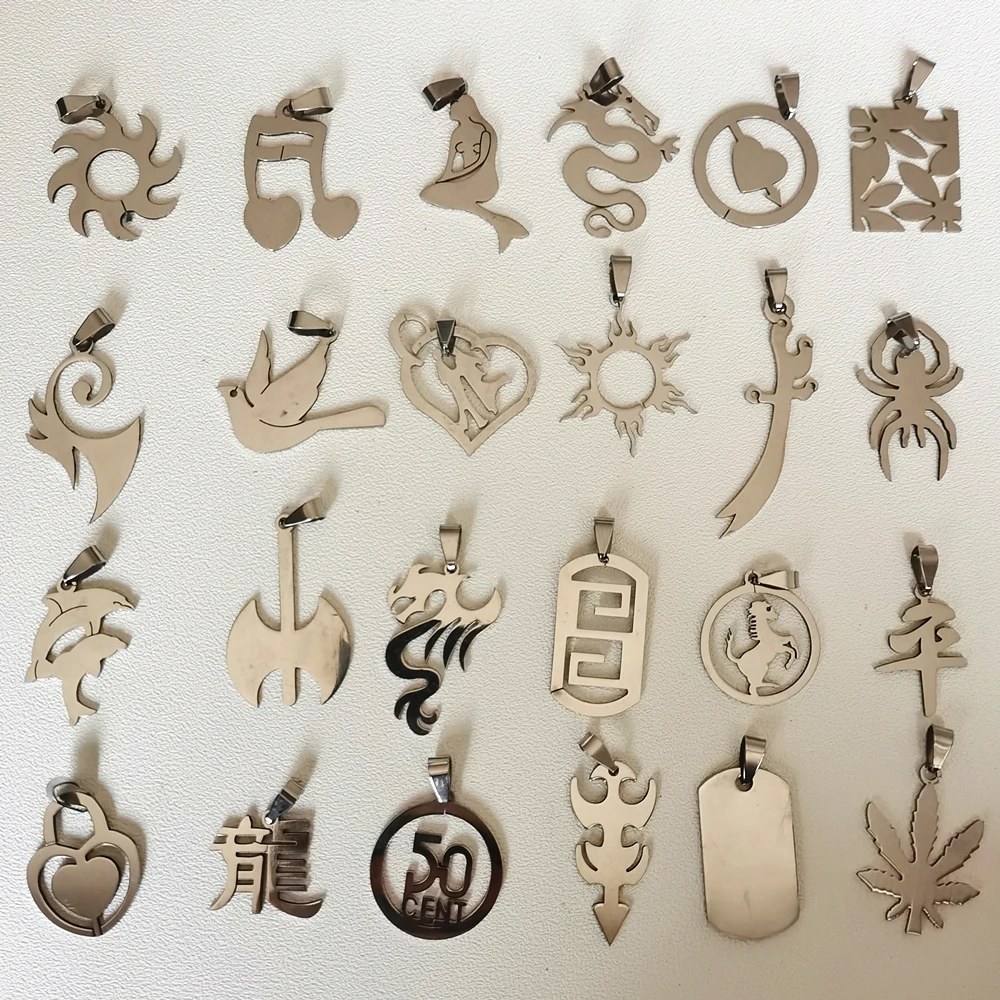 Wholesale 30Pcs Punk Stainless Steel Chain Locket Mixed Stylish Irregular Heart Love Necklace Fitting Metal Pendants For DIY Men
Wholesale 30Pcs Punk Stainless Steel Chain Locket Mixed Stylish Irregular Heart Love Necklace Fitting Metal Pendants For DIY Men