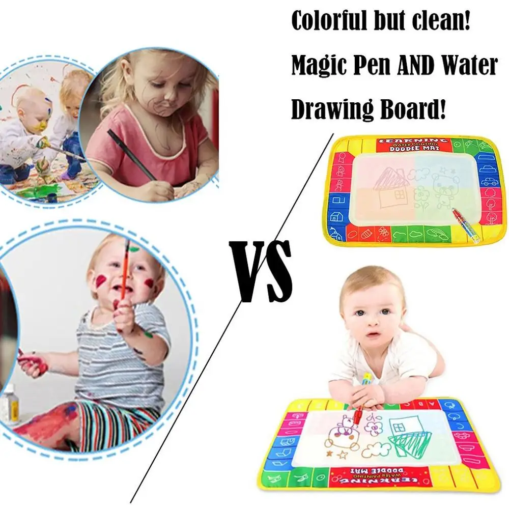 Magic Water Drawing Cloth Mat With 2 Pens Water Doodle Mat Writing Doodle Board Water Painting Rug Kids Educational Toys Gifts
Magic Water Drawing Cloth Mat With 2 Pens Water Doodle Mat Writing Doodle Board Water Painting Rug Kids Educational Toys Gifts