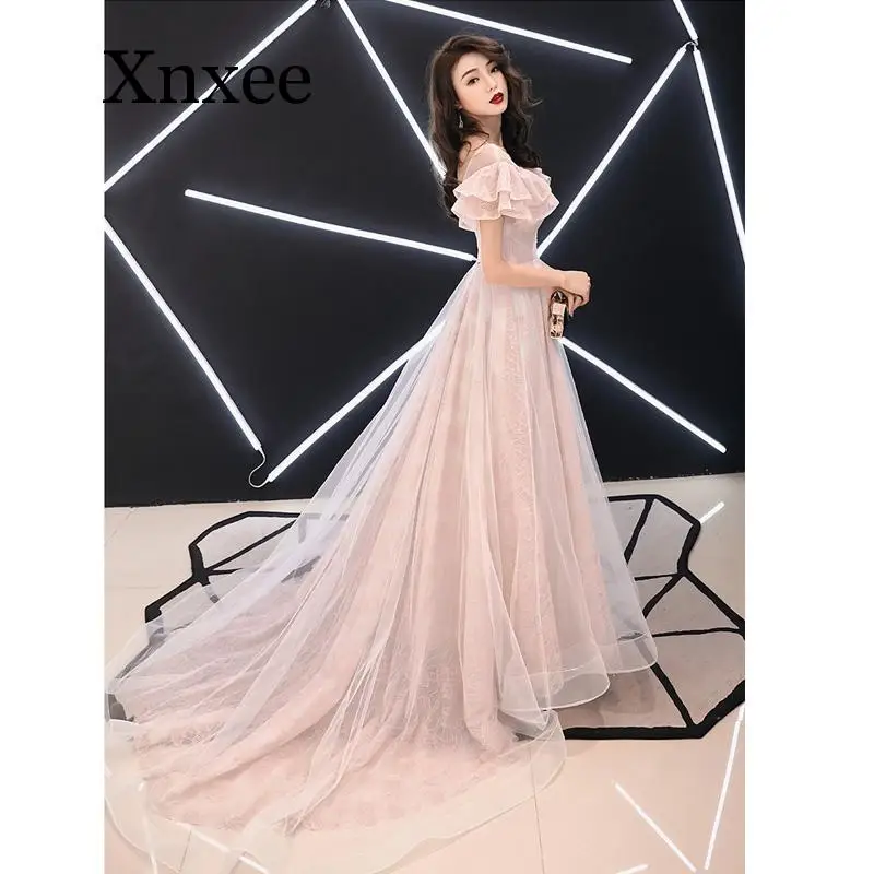 Elegant Plus Size A-Line Women Party Dresses Short Sleeve Court Train Floor-Length Robe De Soiree Vestido de novia 
Elegant Plus Size A-Line Women Party Dresses Short Sleeve Court Train Floor-Length Robe De Soiree Vestido de novia