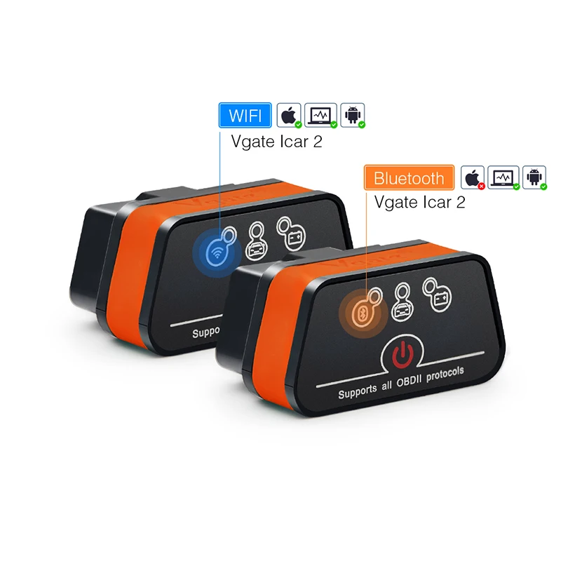 Автомобильный диагностический сканер Vgate ICar2 ELM327 Bluetooth Elm 327 V2.1 Obd 2 Wi-Fi Icar