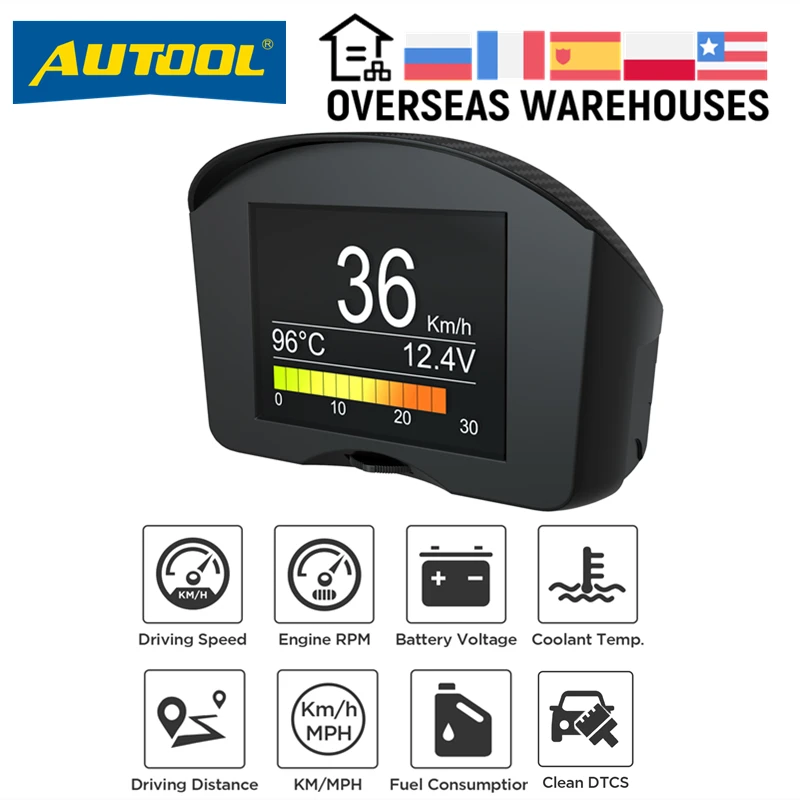 AUTOOL X50 Plus HUD Head up Display Car OBD Smart Fuel consumption meter Temperature Gauge Alarm Fault Code Voltage Speedometer
AUTOOL X50 Plus HUD Head up Display Car OBD Smart Fuel consumption meter Temperature Gauge Alarm Fault Code Voltage Speedometer