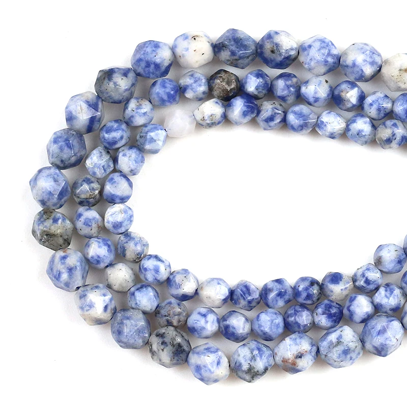 Natural Stone Blue Dot Split Surface Faceted Loose Stone Beads Spacer Beads 15''Strand 6/8/10mm For Jewelry Making DIY Bracelet
Natural Stone Blue Dot Split Surface Faceted Loose Stone Beads Spacer Beads 15''Strand 6/8/10mm For Jewelry Making DIY Bracelet