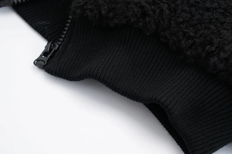 Striped Loose Black Big Size Lambswool Jacket New Stand Collar Long Sleeve Women Coat Fashion Autumn Winter 2021 1DD3672
Striped Loose Black Big Size Lambswool Jacket New Stand Collar Long Sleeve Women Coat Fashion Autumn Winter 2021 1DD3672