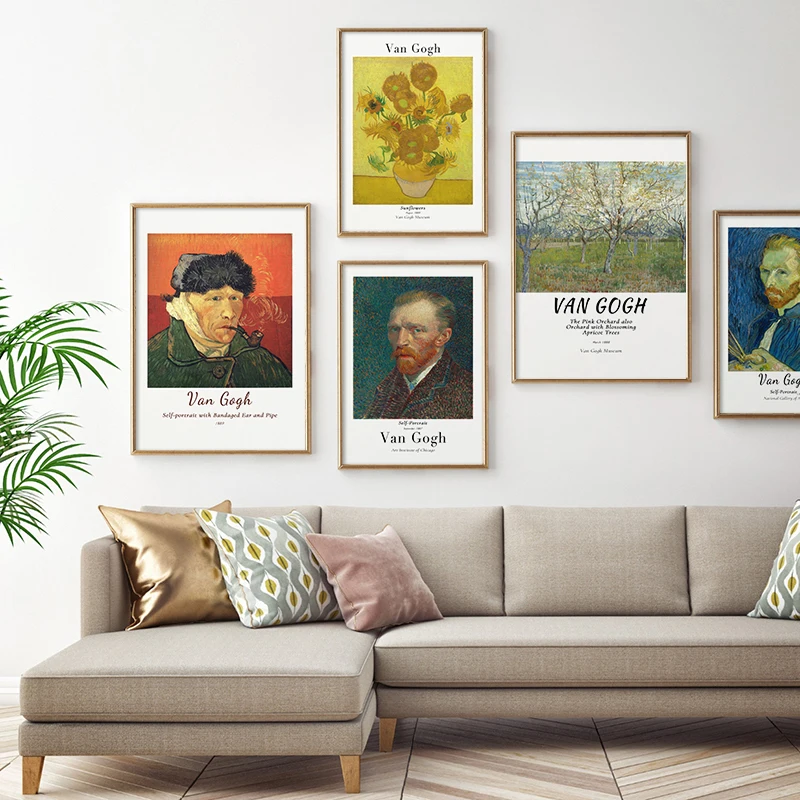 Van Gogh World Famous Self Portrait Sunflowers Canvas Painting Exhibition Posters Prints Wall Art Pictures Bedroom Gallery Decor
Van Gogh World Famous Self Portrait Sunflowers Canvas Painting Exhibition Posters Prints Wall Art Pictures Bedroom Gallery Decor
