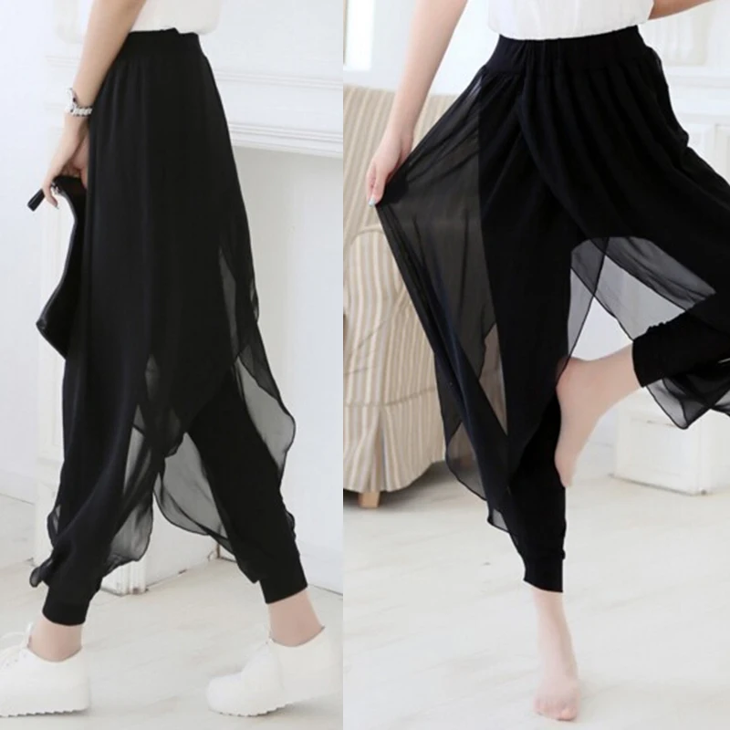 Fashion Summer Women Chiffon Split Flared Skirt Pants Palazzo Boho Wide Leg Loose Trousers Harajuku Pants
Fashion Summer Women Chiffon Split Flared Skirt Pants Palazzo Boho Wide Leg Loose Trousers Harajuku Pants