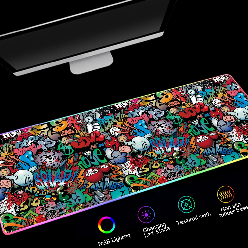Пользовательский Коврик для мыши RGB большой игровой компьютерный коврик