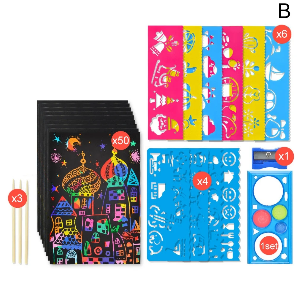 Colorful Scratch Painting Children Graffiti Book Creative DIY Handmade Kids Toys Kids Educational Toys for Children Gifts
Colorful Scratch Painting Children Graffiti Book Creative DIY Handmade Kids Toys Kids Educational Toys for Children Gifts