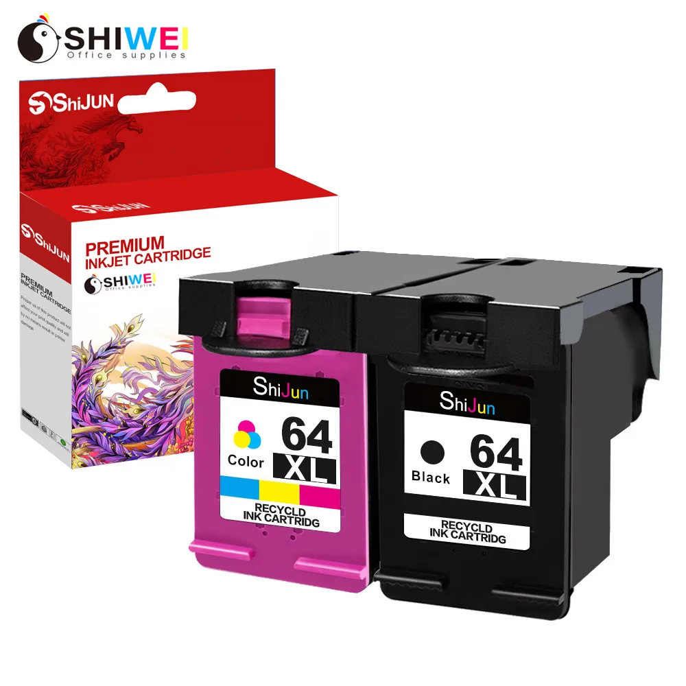 SHIWEI Remanufactured Ink Cartridge For HP 64 XL 64xl INK DeskJet 6252 6255 6258 7155 7158 7164 7855 7858 7864 7800 7820 Printer 
SHIWEI Remanufactured Ink Cartridge For HP 64 XL 64xl INK DeskJet 6252 6255 6258 7155 7158 7164 7855 7858 7864 7800 7820 Printer