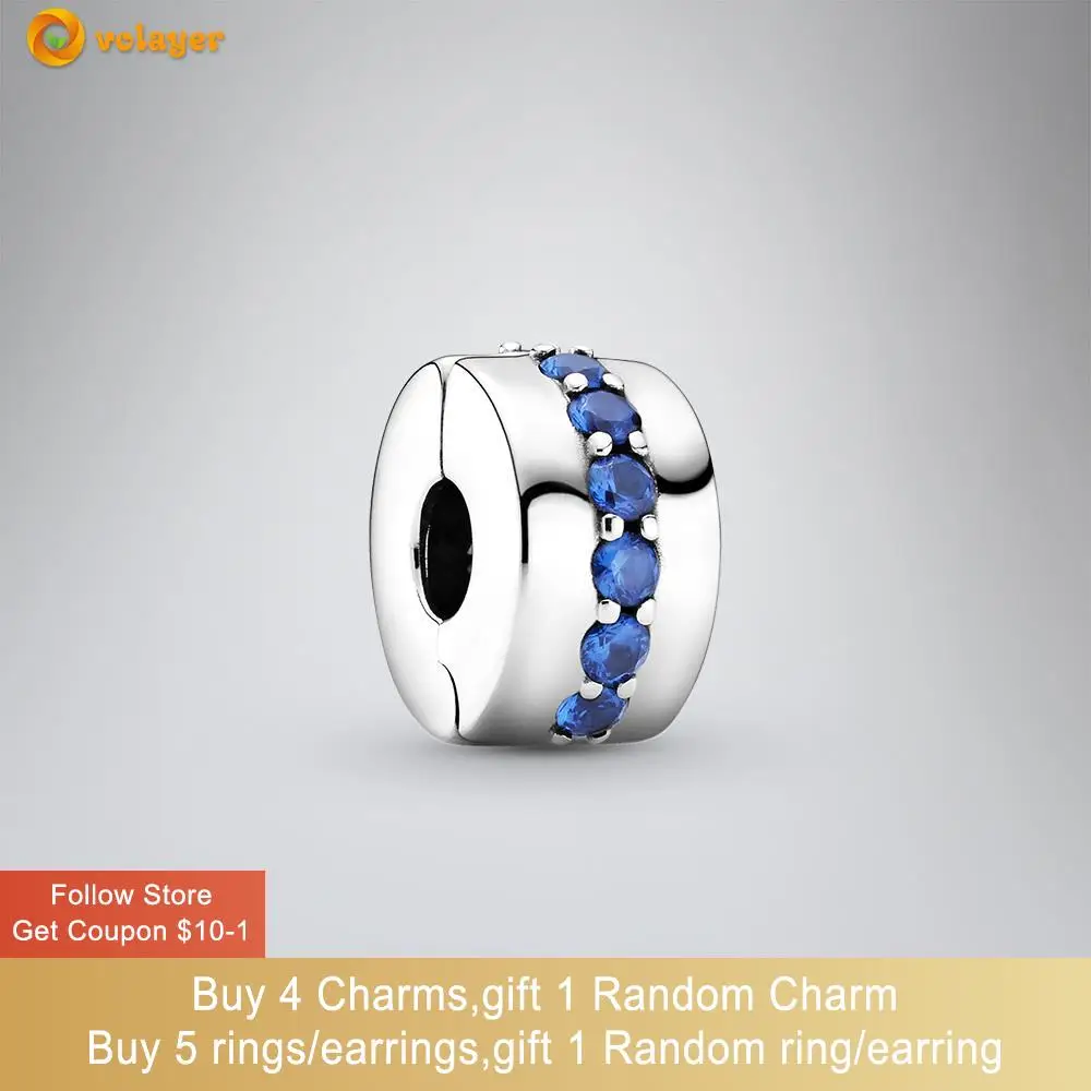 Volayer 925 Sterling Silver Bead Blue Sparkle Clip Charm fit Original Pandora Bracelets for Women Jewelry Making Birthday Gift
Volayer 925 Sterling Silver Bead Blue Sparkle Clip Charm fit Original Pandora Bracelets for Women Jewelry Making Birthday Gift