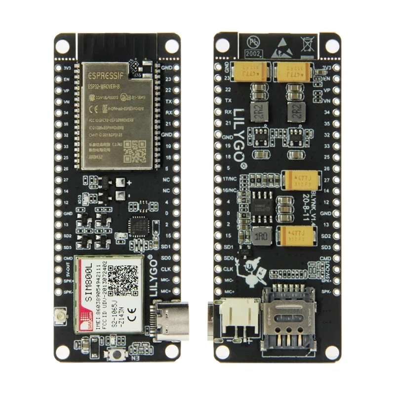LILYGO® TTGO T-Call V1.4 ESP32 Wireless Module SIM Antenna SIM Card SIM800L Module And GSM/GPRS Antenna
LILYGO® TTGO T-Call V1.4 ESP32 Wireless Module SIM Antenna SIM Card SIM800L Module And GSM/GPRS Antenna