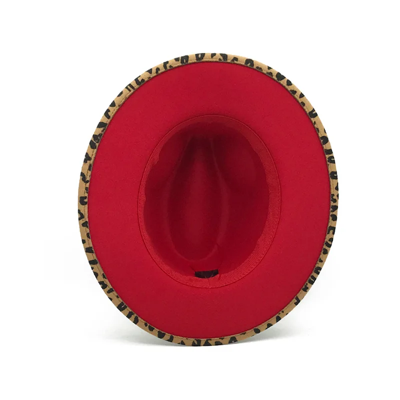 Leopard Red Patchwork Felt Hat Women Men Wide Brim Wool Jazz Fedora Hats Panama Trilby Cap Trend Gambler Hat Wholesale NEW 2021
Leopard Red Patchwork Felt Hat Women Men Wide Brim Wool Jazz Fedora Hats Panama Trilby Cap Trend Gambler Hat Wholesale NEW 2021