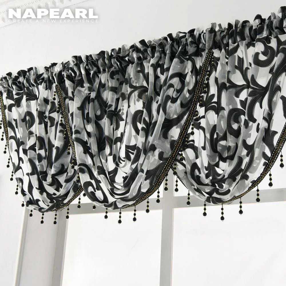 NAPEARL Beaded Waterfall Valance European Luxury Curtain Sheer Fabrics Window Decoration Treatment Transparent Jacquard
NAPEARL Beaded Waterfall Valance European Luxury Curtain Sheer Fabrics Window Decoration Treatment Transparent Jacquard