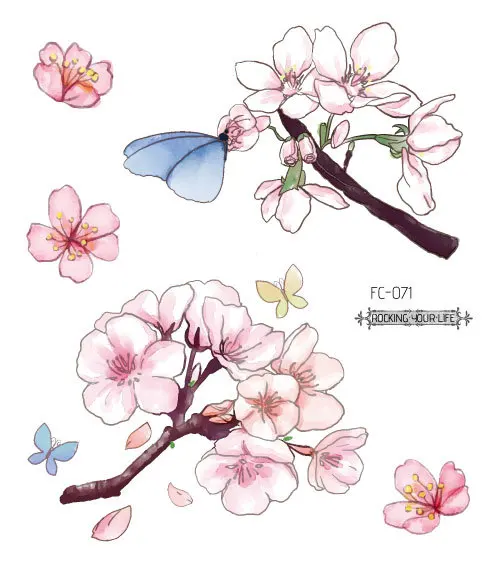 10 Pieces New Waterproof Fashion Clavicle Arm Cherry Blossom Tattoo Stickers Small Fresh Flower Tattoo Stickers
10 Pieces New Waterproof Fashion Clavicle Arm Cherry Blossom Tattoo Stickers Small Fresh Flower Tattoo Stickers