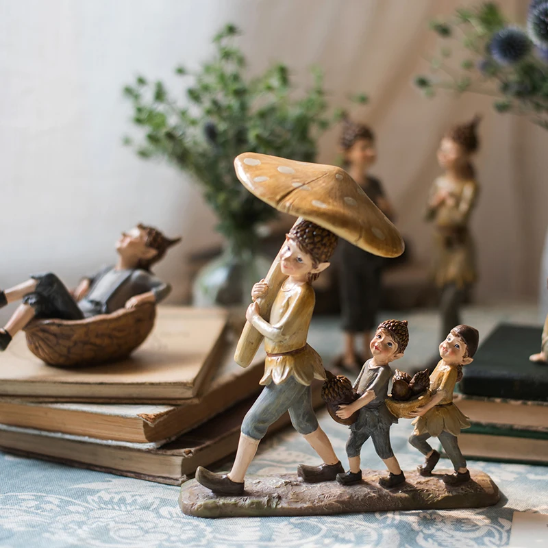 Forest Elf Hand painted resin ornament home decor fairy garden miniature figurines rustic home decoration Children's accessories
Forest Elf Hand painted resin ornament home decor fairy garden miniature figurines rustic home decoration Children's accessories