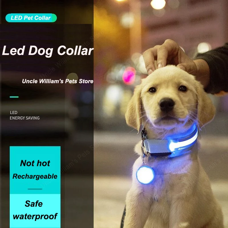 Dog Led Collar Nylon Luminous Light Pet Night Safety Flashing Dog Collar Rechargeable Anti-Lost/Car Accident for Dogs Supplies
Dog Led Collar Nylon Luminous Light Pet Night Safety Flashing Dog Collar Rechargeable Anti-Lost/Car Accident for Dogs Supplies