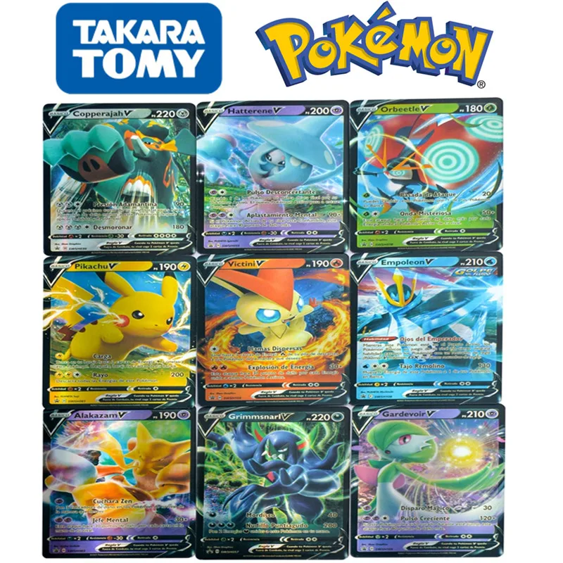 Aниме Pokemon Spanish VMAX V Cards Anime Figure Charizard Gengar Pikachu Mewtwo Flash Card Brinquedos Pokémon Child Toys Gift
Aниме Pokemon Spanish VMAX V Cards Anime Figure Charizard Gengar Pikachu Mewtwo Flash Card Brinquedos Pokémon Child Toys Gift