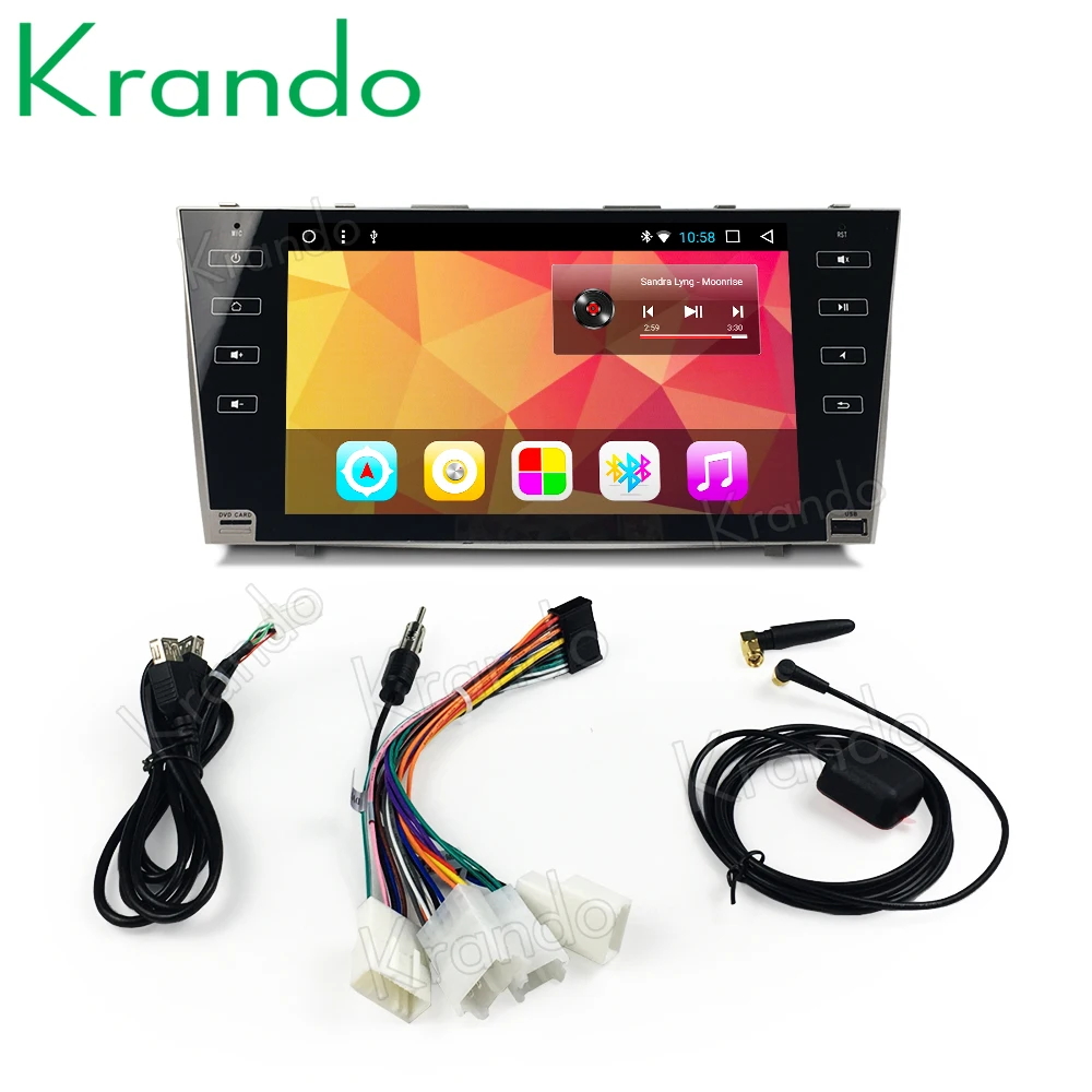 Автомобильная Мультимедийная система Krando на Android 8 1 с большим сенсорным IPS