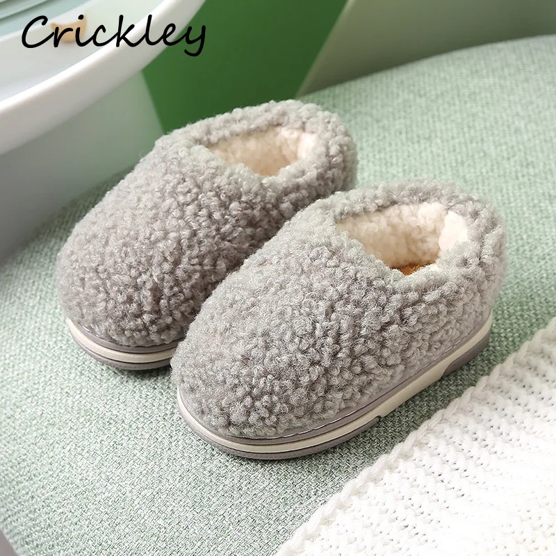 Winter Kids Slippers Solid Candy Color Lambs Wool Indoor Shoes For Boys Toddler Girls Soft Warm Non Slip Floor Children Shoes
Winter Kids Slippers Solid Candy Color Lambs Wool Indoor Shoes For Boys Toddler Girls Soft Warm Non Slip Floor Children Shoes