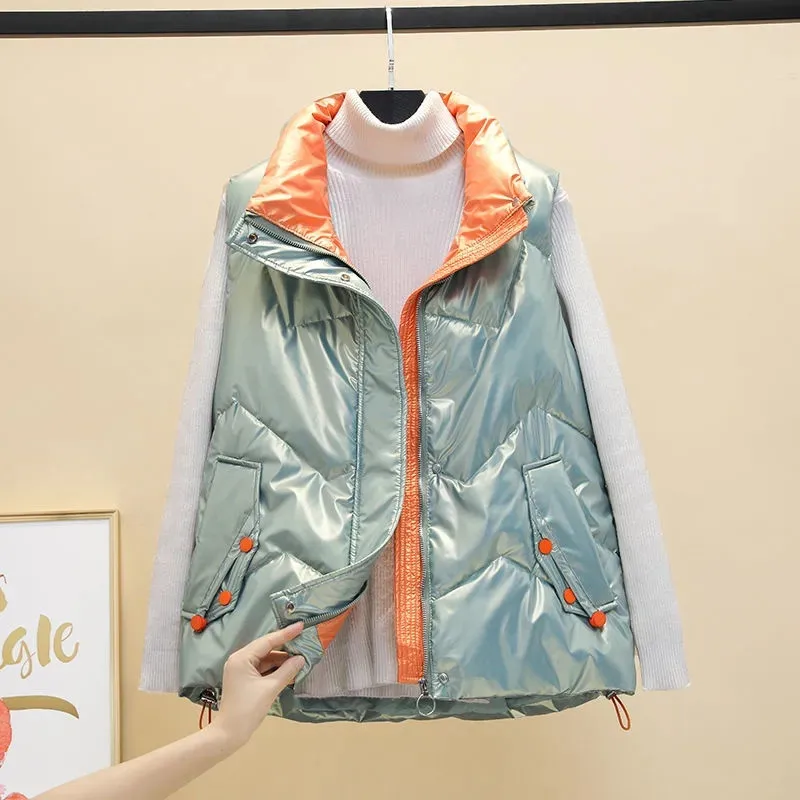 Autumn Winter Women Down Cotton Vest Jacket 2021 New No Wash Shiny Short Jacket Large Size Student Jacket Female Waistcoat Coat
Autumn Winter Women Down Cotton Vest Jacket 2021 New No Wash Shiny Short Jacket Large Size Student Jacket Female Waistcoat Coat