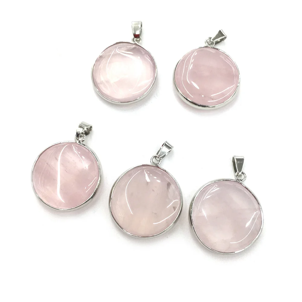 New 1PC Rose Quartzs Pendants Round Natural Stone Pendant for Jewelry Making DIY Earring Necklace Size 25x25mm
New 1PC Rose Quartzs Pendants Round Natural Stone Pendant for Jewelry Making DIY Earring Necklace Size 25x25mm