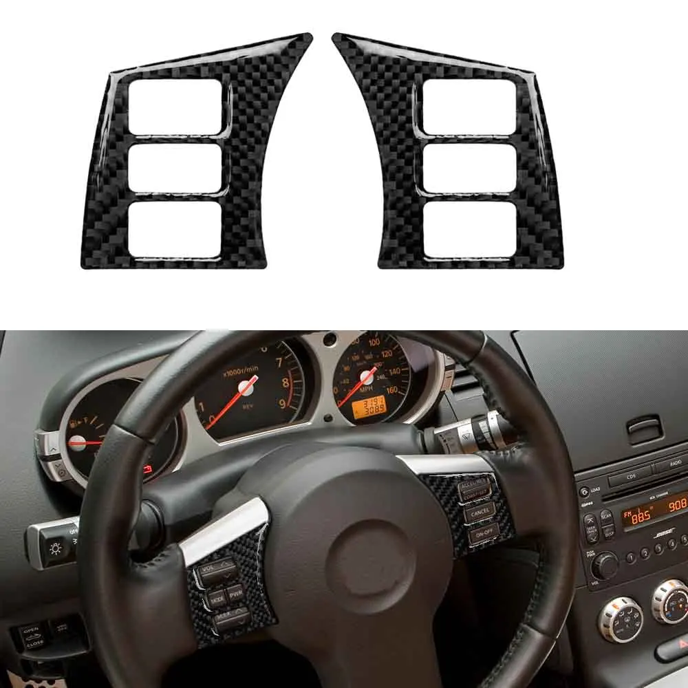 2PCS Car Auto Carbon Fiber Inner Steering Wheel Button Trim Cover Sticker For 350Z 06-09 
2PCS Car Auto Carbon Fiber Inner Steering Wheel Button Trim Cover Sticker For 350Z 06-09