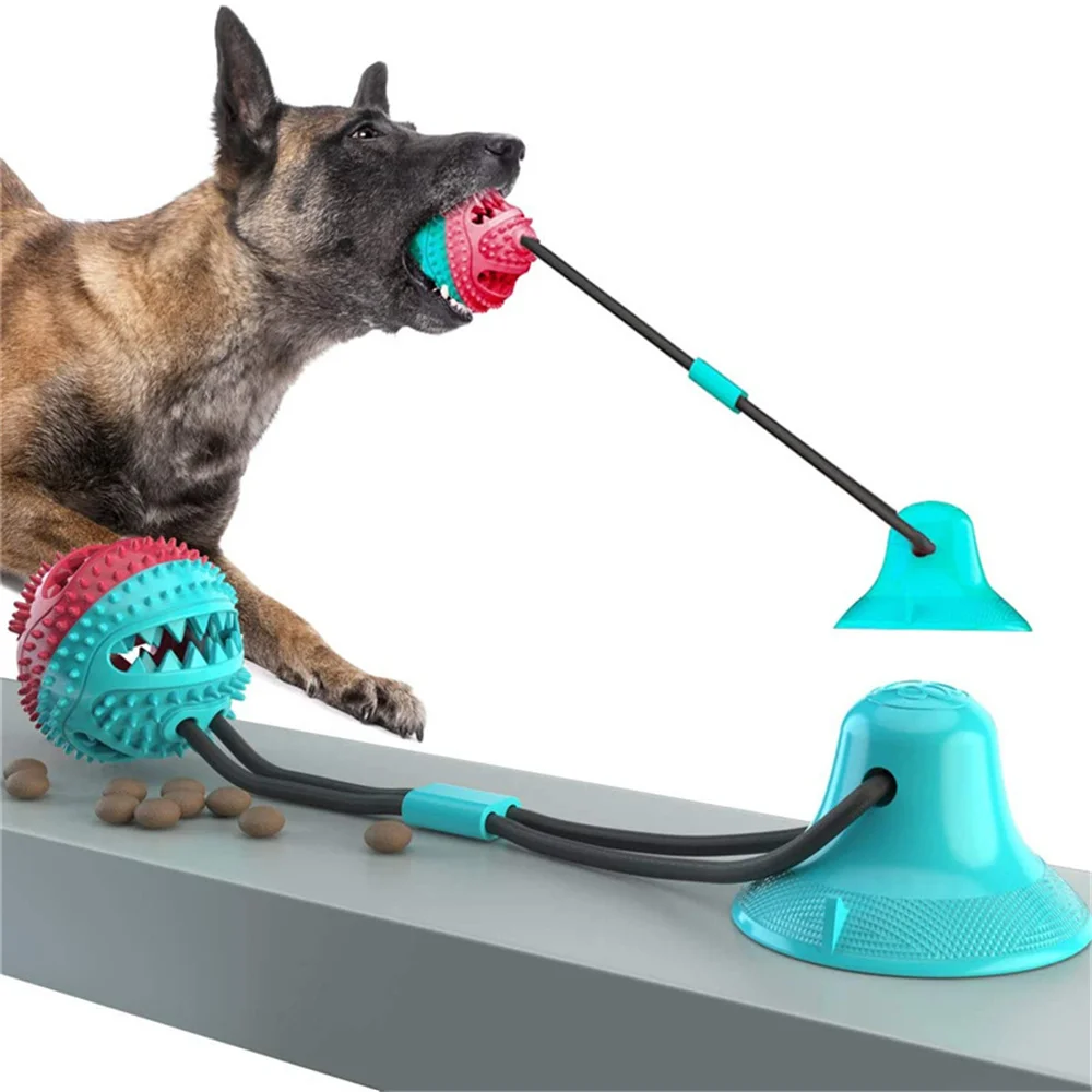Фото Силиконовая игрушка для собак на присоске Жевательная деталь зубная щетка