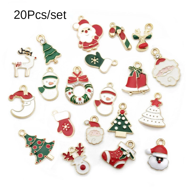 20 шт., Новогодние подвески в виде Санта-Клауса 
20 шт., Новогодние подвески в виде Санта-Клауса