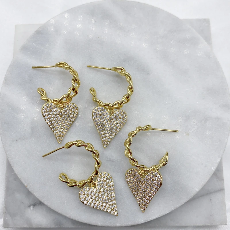3PAIRS/LOT Newest Arrival Jewelry Cuban Chains Hoop Zircon Insert Heart Drop Earrings
3PAIRS/LOT Newest Arrival Jewelry Cuban Chains Hoop Zircon Insert Heart Drop Earrings
