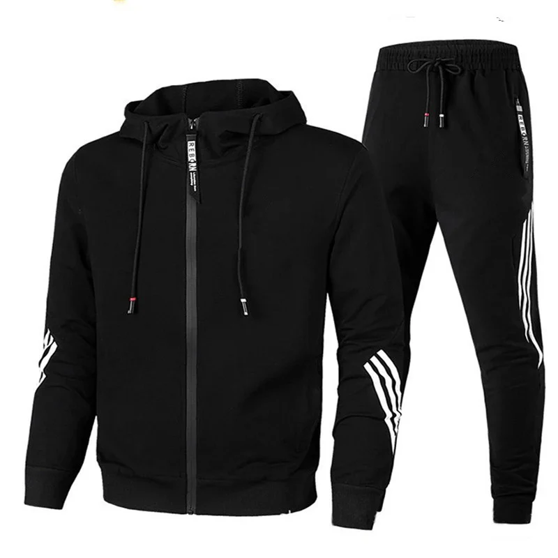 2020 Spring And Autumn Brand Fashion Men's Two-piece Striped Sportswear Men's Hooded Top Outdoor Sports Pants Track Suit Suit
2020 Spring And Autumn Brand Fashion Men's Two-piece Striped Sportswear Men's Hooded Top Outdoor Sports Pants Track Suit Suit