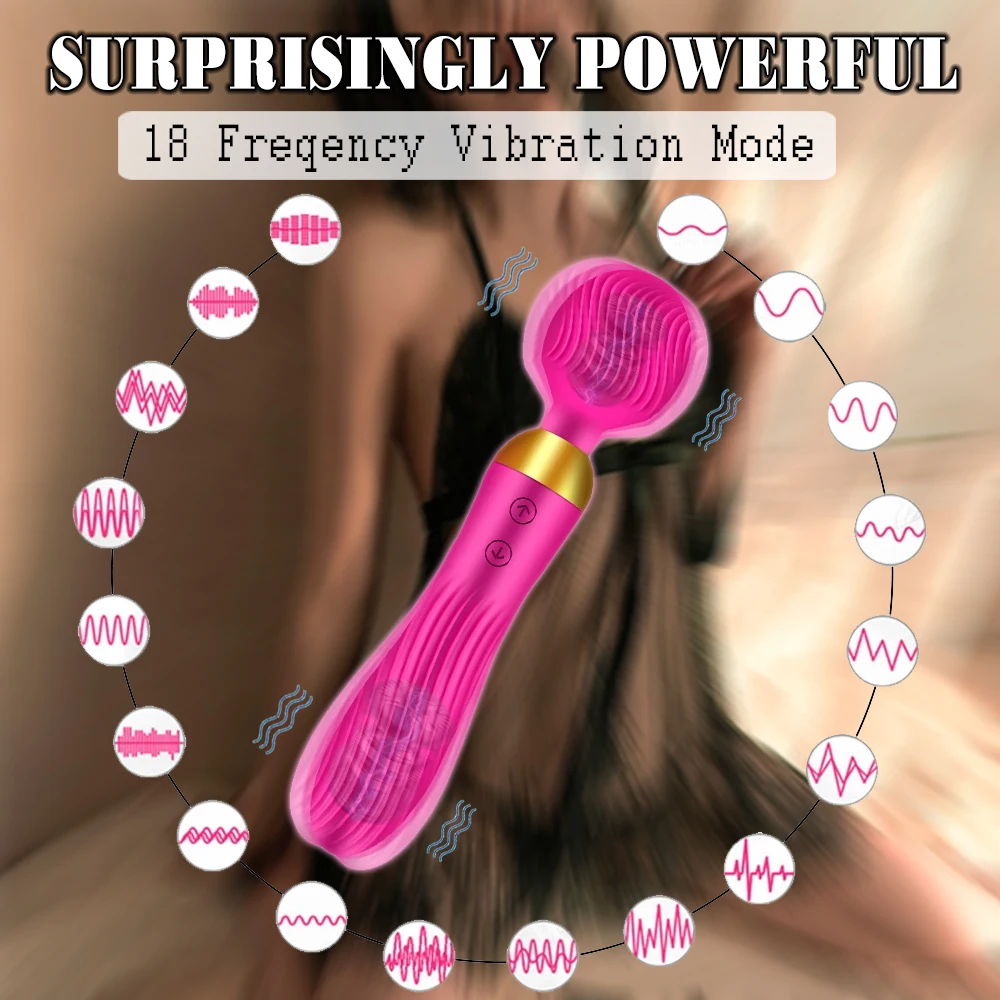 

Powerful AV Dildo Clit Clitoris Vibrator Female Sex Toy for Adults Women Magic Wand Massager Vibrating Stimulator Intimate Goods