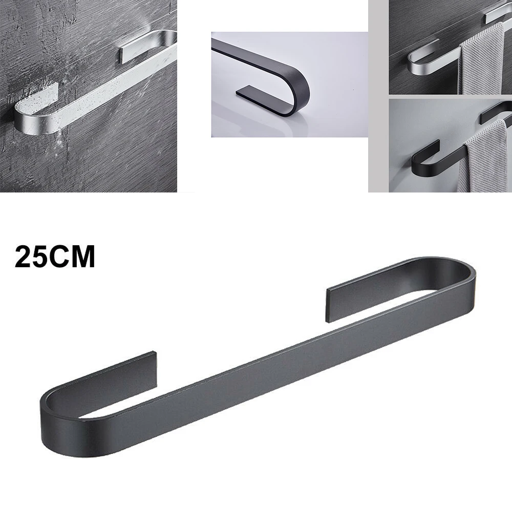 Towel Rack Holder Bathroom Towels Rack Hanger Black Silver 304 Stainless Steel Wall Hanging Towel Bar Organizer Storage Shelf 
Towel Rack Holder Bathroom Towels Rack Hanger Black Silver 304 Stainless Steel Wall Hanging Towel Bar Organizer Storage Shelf