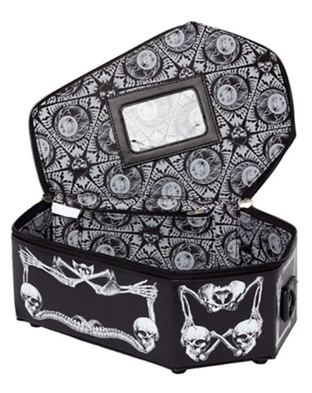 Fashion Black Cool Gothic Style Cosplay Skull Bone Vampire Coffin Bag Chains Shoulder Bags
Fashion Black Cool Gothic Style Cosplay Skull Bone Vampire Coffin Bag Chains Shoulder Bags