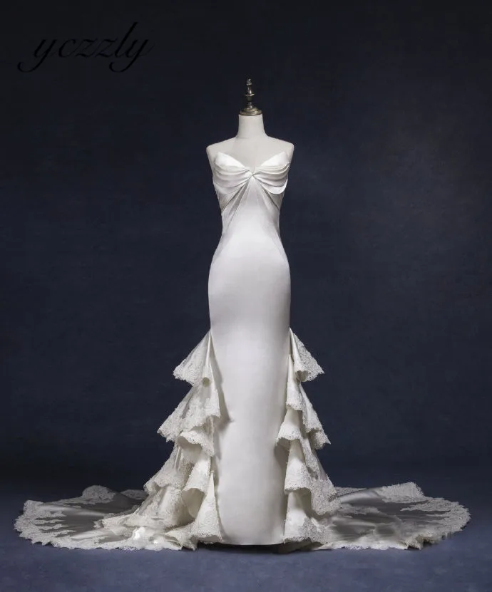 Robe De Mariee Simple Sweetheart Meramid Wedding Dresses With Detachable Skirt Long Satin Appliques Bride Dress Plus Size YW308
Robe De Mariee Simple Sweetheart Meramid Wedding Dresses With Detachable Skirt Long Satin Appliques Bride Dress Plus Size YW308