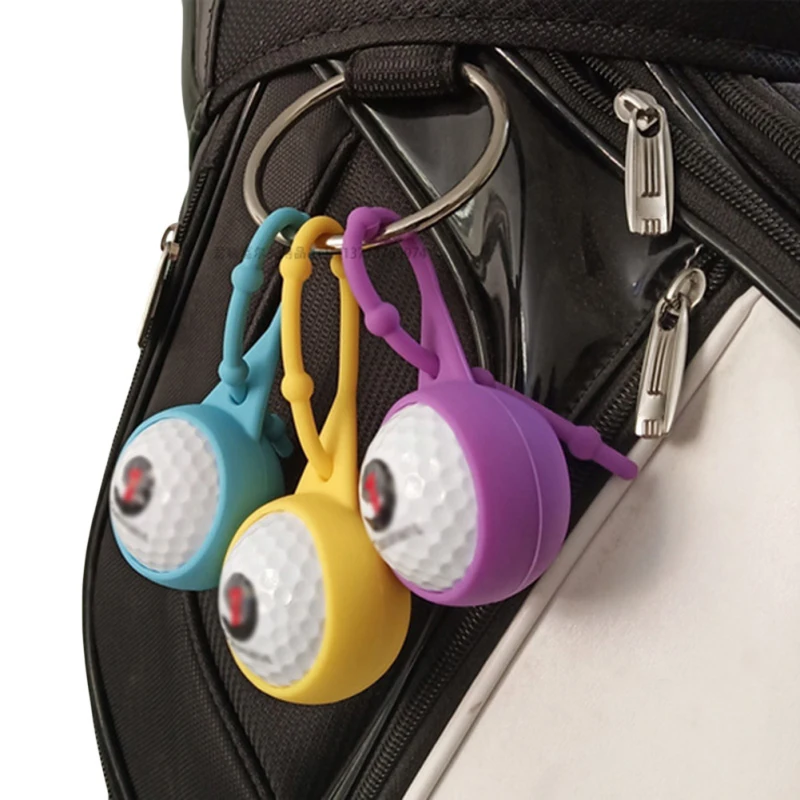Golf Silicone Ball Sleeve Long Tail Perforated Ball Clips Storage Ball Protective Sleeve Hung To Carry Environmental Convenient 
Golf Silicone Ball Sleeve Long Tail Perforated Ball Clips Storage Ball Protective Sleeve Hung To Carry Environmental Convenient