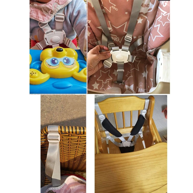 

Детский универсальный 5-точечный ремень безопасности для высоких стульев, детская коляска, детское сиденье, коляска, обеденный стул