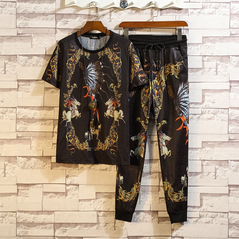 2020 Tracksuit Fashion T Shirts+ Joggers Pants Men/Women Sportswear Sets Male High Street Tracksuit for Men 2 Pieces Set 6XL 7XL
2020 Tracksuit Fashion T Shirts+ Joggers Pants Men/Women Sportswear Sets Male High Street Tracksuit for Men 2 Pieces Set 6XL 7XL