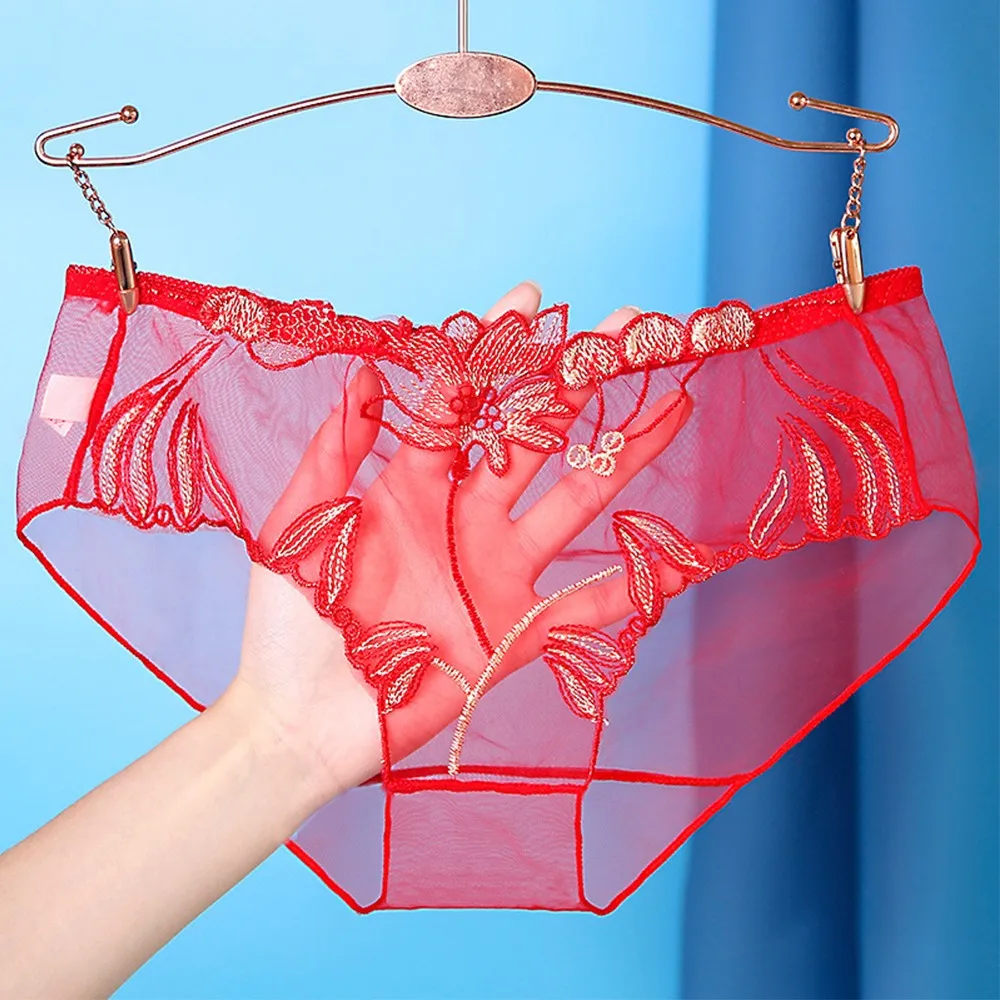 Women Underwear Lace Mesh Transparent Breathable Large Size Briefs Soft Underpants Ladies Tempting Low-Rise Lingerie A50
Women Underwear Lace Mesh Transparent Breathable Large Size Briefs Soft Underpants Ladies Tempting Low-Rise Lingerie A50